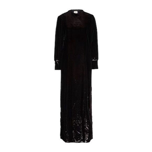 L’Autre Chose NWT Velvet Maxi Dress in Brown Size IT 42/US 6 - Picture 1 of 11